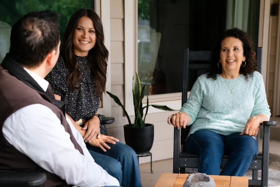 In this video thumbnail, Justin Koch, Kari Payne & Joy York of Copper Sky Financial Advisors right here in Elk City, Oklahoma, enjoy a moment sitting outside their offices.