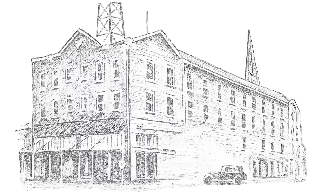 An image taken from one of the historic Oklahoma scenes on the walls of CopperSky Wealth's Oklahoma Office.